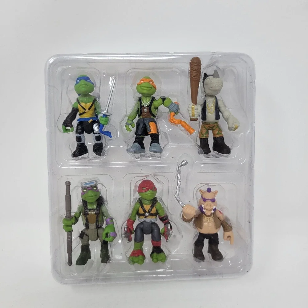 New Teenage Mutant Ninja Turtles Mini Figures Set‎ 2016 Viacom Playmates 6 Toys